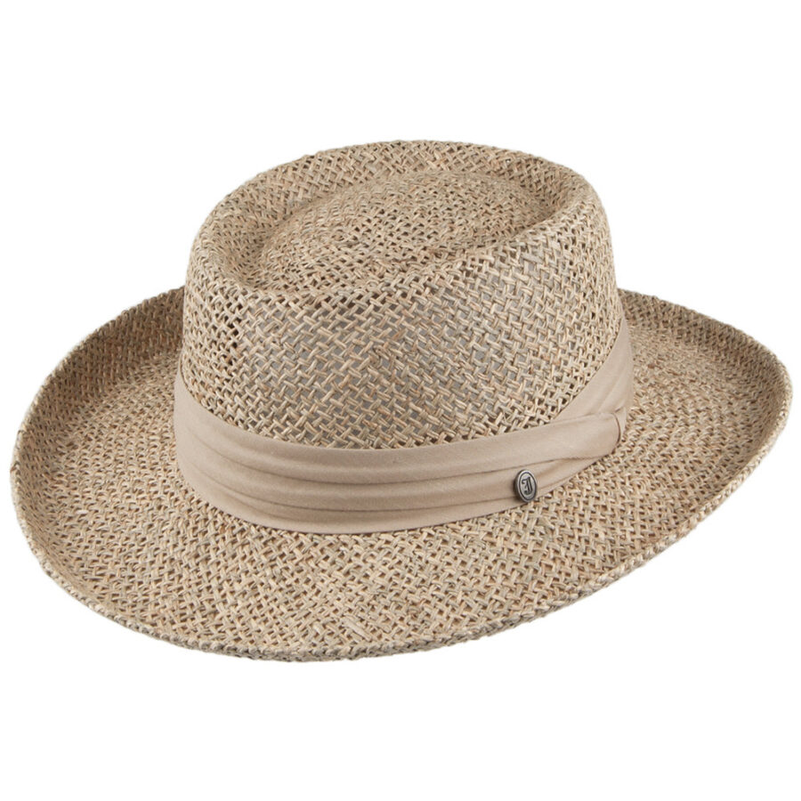 Natural Seagrass Straw Gambler Hat
