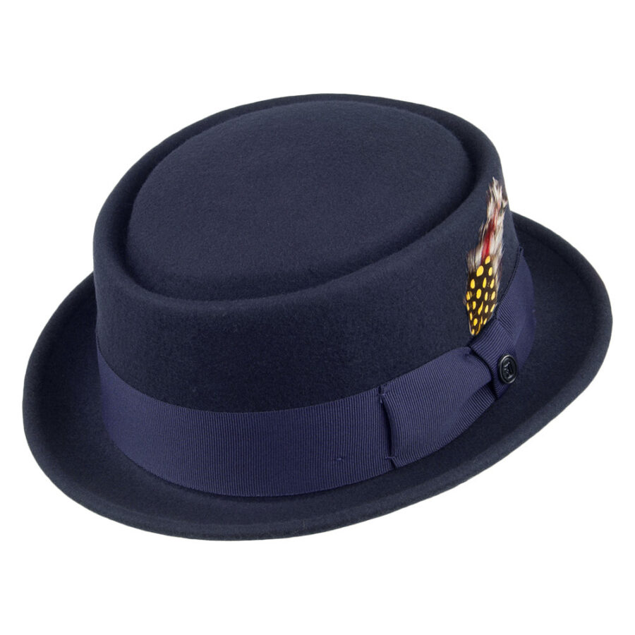 Grey Crushable Wool Pork Pie Hat