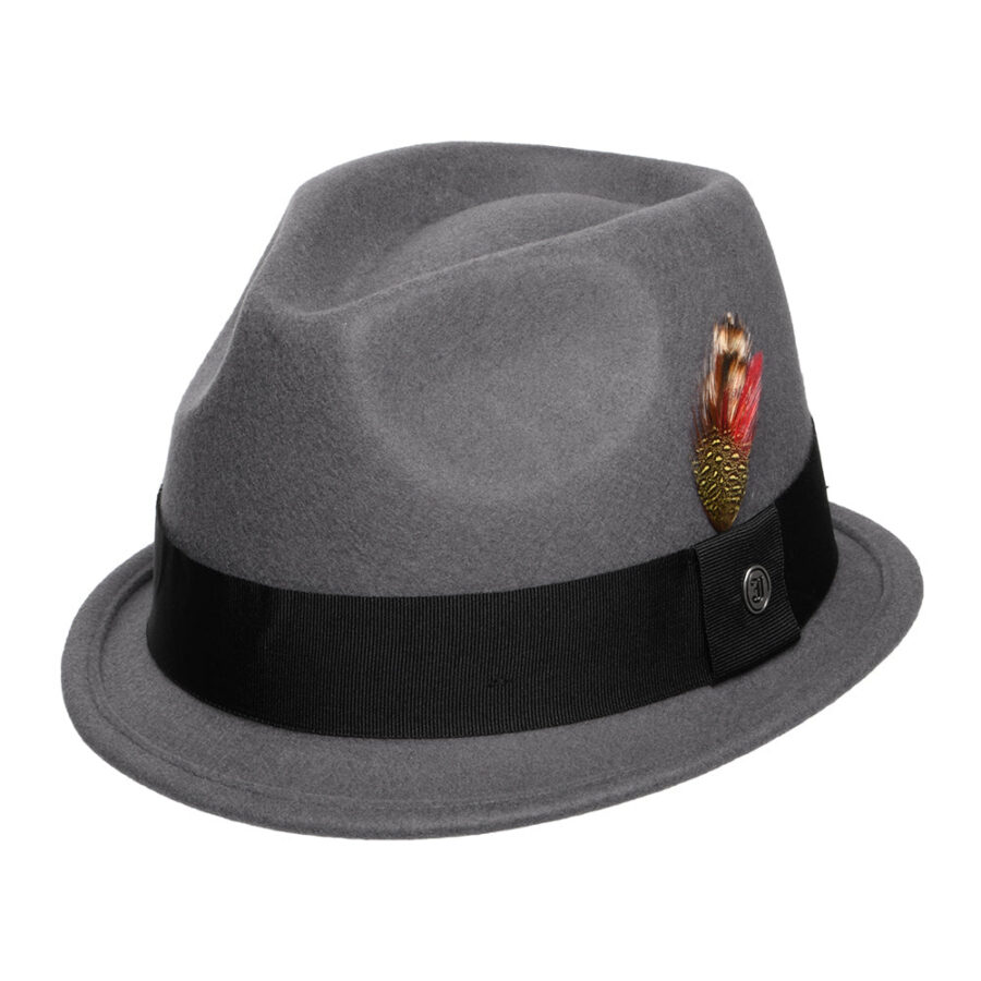 Charcoal Pure Wool Flat Cap