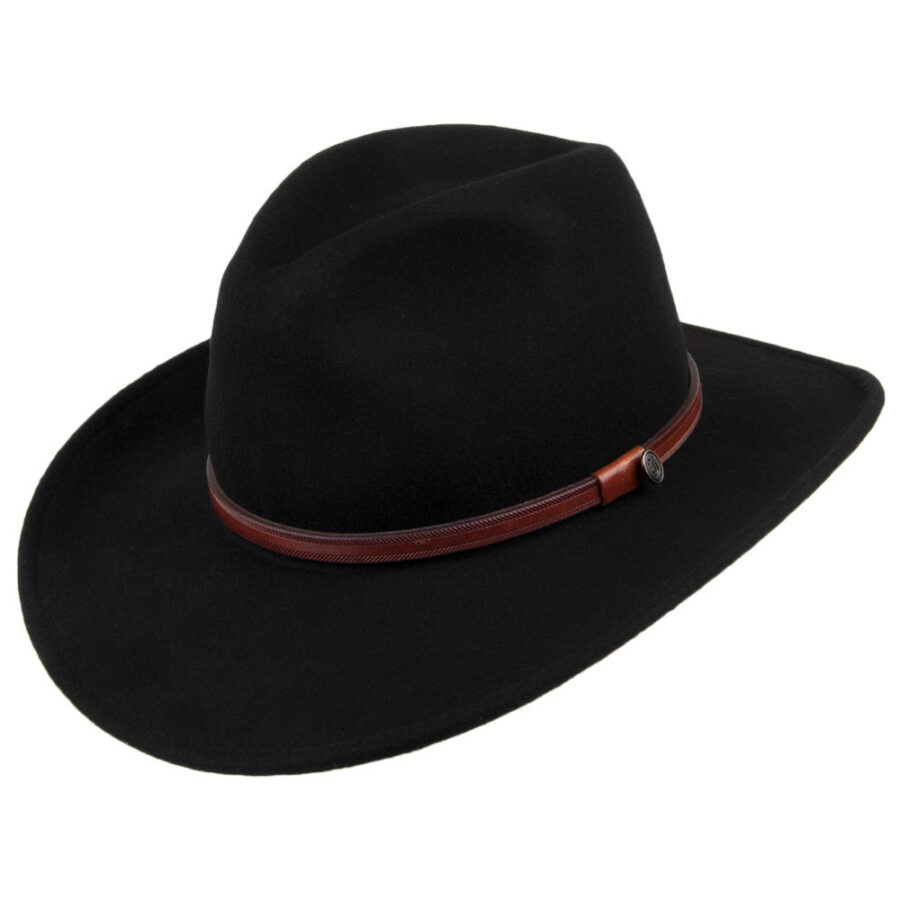Black Wool Homburg Hat