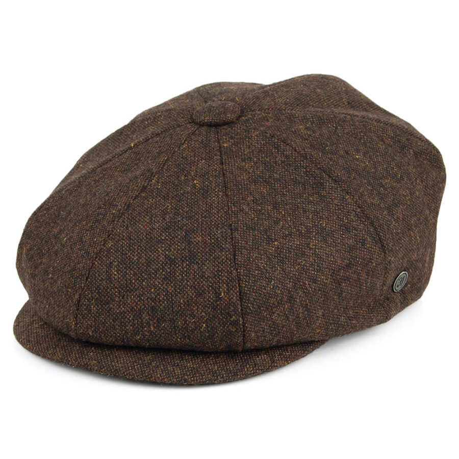 Brown Wool Blend Newsboy Cap