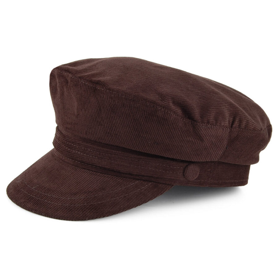 Navy-Black Heavyweight Donegal Tweed Herringbone Flat Cap