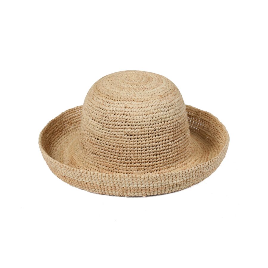 Natural Raffia Cruiser Boater Hat